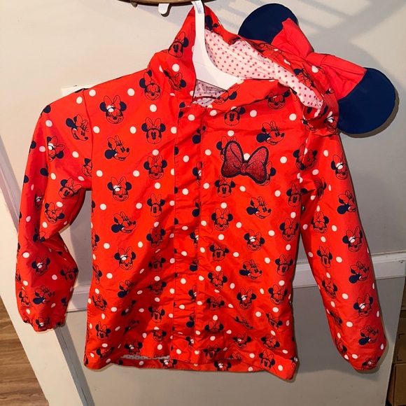 Disney Jackets & Coats Minnie Mouse Red Packable Rain Jacket And